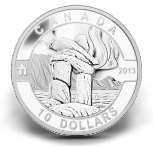 2013加拿大O Canada系列因努伊特石堆精制銀幣