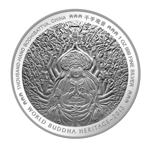 2013 WBH Thousand-Hand Bodhisattva 1oz Silver Obv