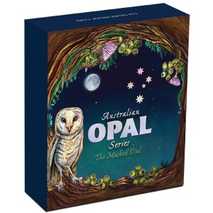 Australian Opal Series: Masked Owl, Australia, 2014, 1oz